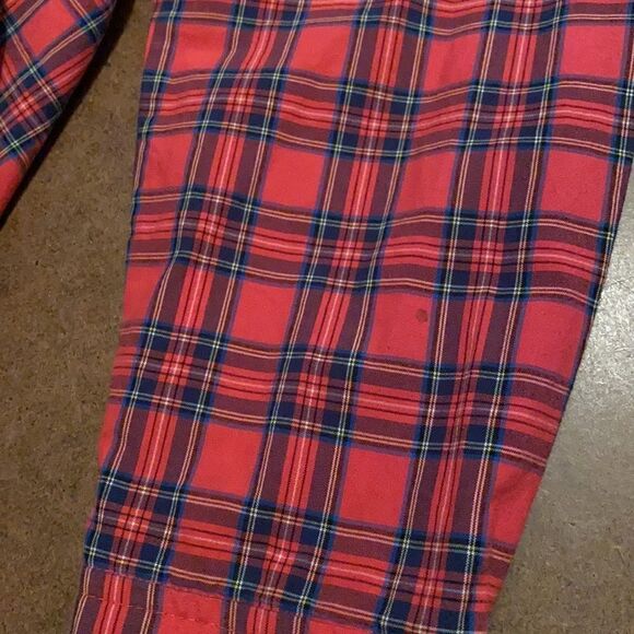 J. Crew Red Plaid Half Button Down Long Sleeve Shirt - Picture 4 of 7